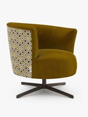 Orla Kiely Yellow Lily Swivel Chair - Image 1 of 3