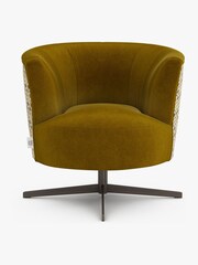 Orla Kiely Yellow Lily Swivel Chair - Image 2 of 3
