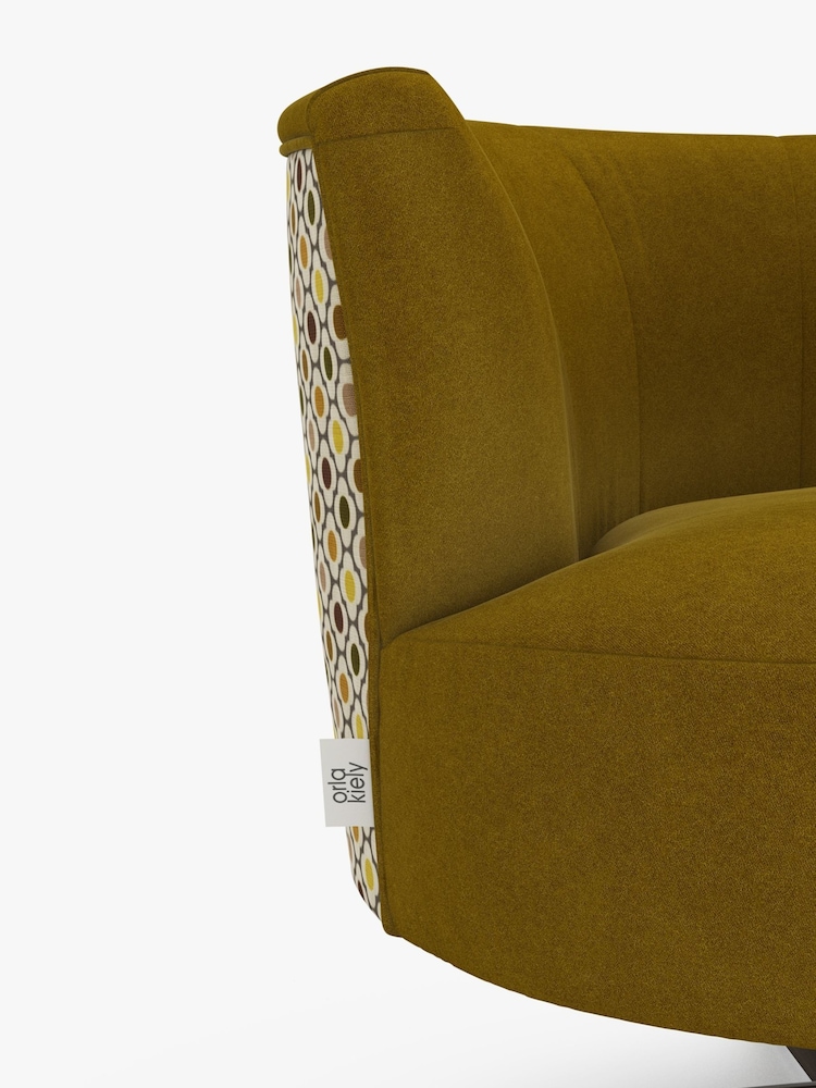 Orla Kiely Yellow Lily Swivel Chair - Image 3 of 3