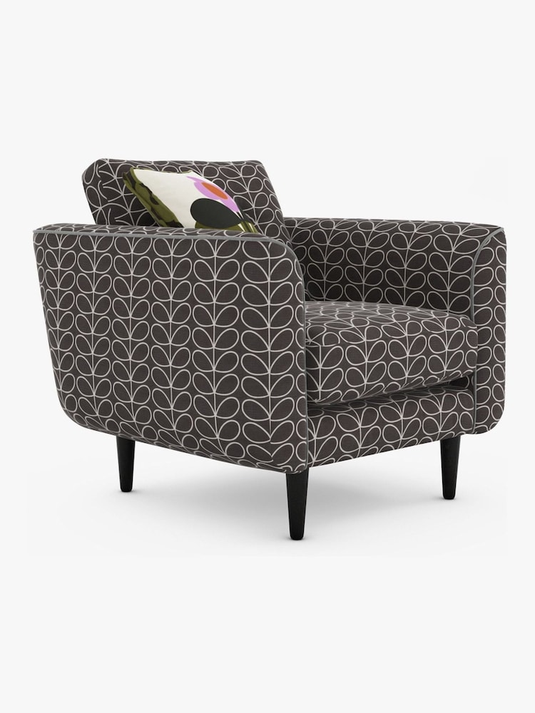 Orla Kiely Charcoal Linden Armchair - Image 2 of 4