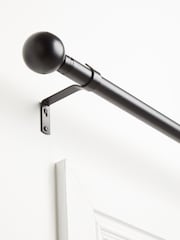 Black Ball Finial Extendable Curtain 28mm Pole Kit - Image 1 of 5