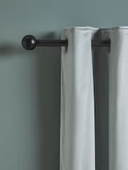 Black Ball Finial Extendable Curtain 28mm Pole Kit - Image 2 of 5