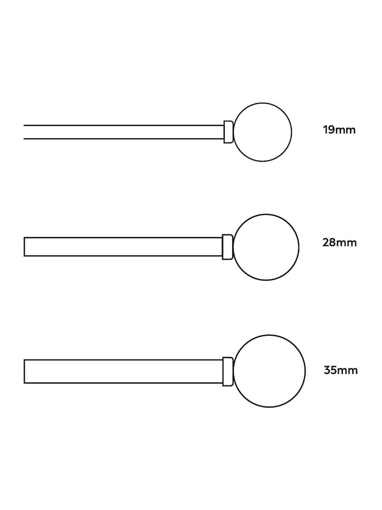 Ball Finial Extendable Garnišna za zavese Kit - Image 4 of 5
