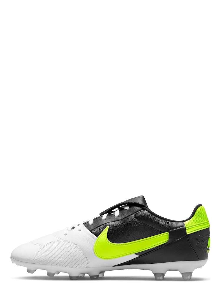 Nike White Adults Premier 3 FG Mens Football Boots - Image 2 of 11