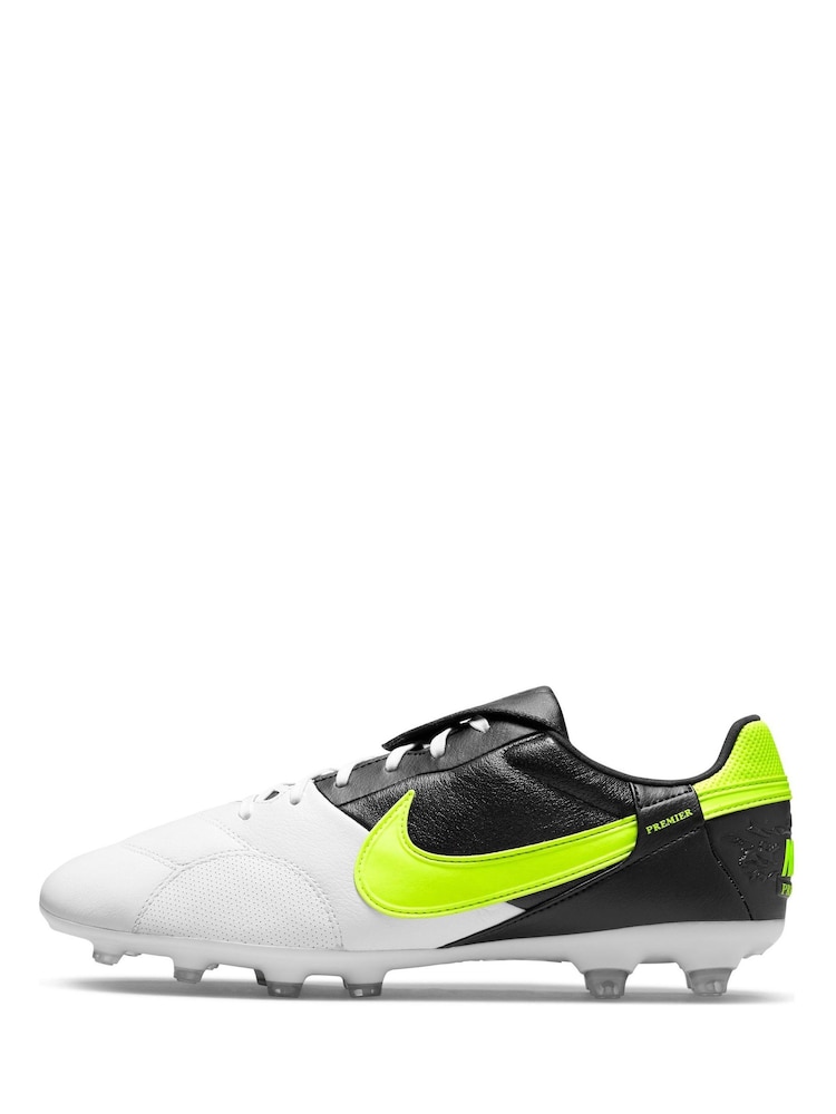 Nike White Adults Premier 3 FG Mens Football Boots - Image 2 of 10 Nike White Adults Premier 3 FG Mens Football Boots - Image 2 of 10
