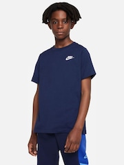 Temno modra - Bombažna majica s kratkimi rokavi Nike 100% Futura - Slika 1 iz 4