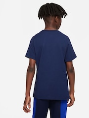 Temno modra - Bombažna majica s kratkimi rokavi Nike 100% Futura - Slika 2 iz 4