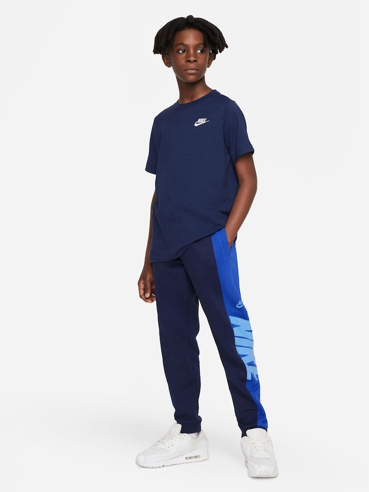 Nike Dark Blue 100% Cotton Futura T-Shirt - Image 3 of 4