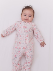 aden + anais Comfort Knit Perennial Body mit Füßen, Pink - Bild 1 von 3