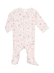 aden + anais Comfort Knit Perennial Body mit Füßen, Pink - Bild 2 von 3