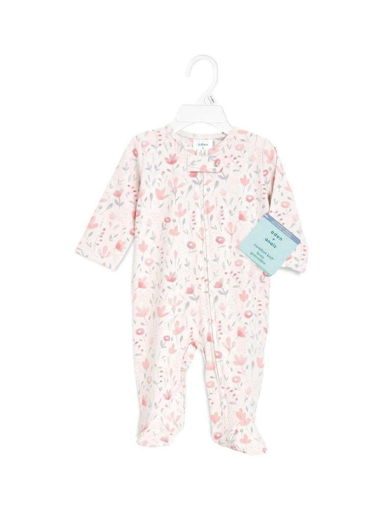 aden + anais Comfort Knit Perennial Body mit Füßen, Pink - Bild 3 von 3