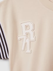 Reiss Ivory Milo 4-9 yrs Cotton Blend Logo Dress - Image 4 of 4