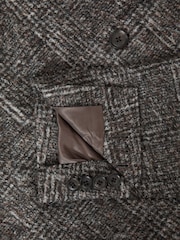 Reiss Charcoal Box Slim Fit Wool Blend Checked Single Breasted Blazer - Image 6 of 7
