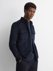 Reiss Petrol Blue Putney Wool Crew Neck Jumper - Image 3 of 5