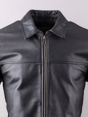 Lakeland Leather Black Navy Renwick Collared Leather Jacket" - Image 10 of 11
