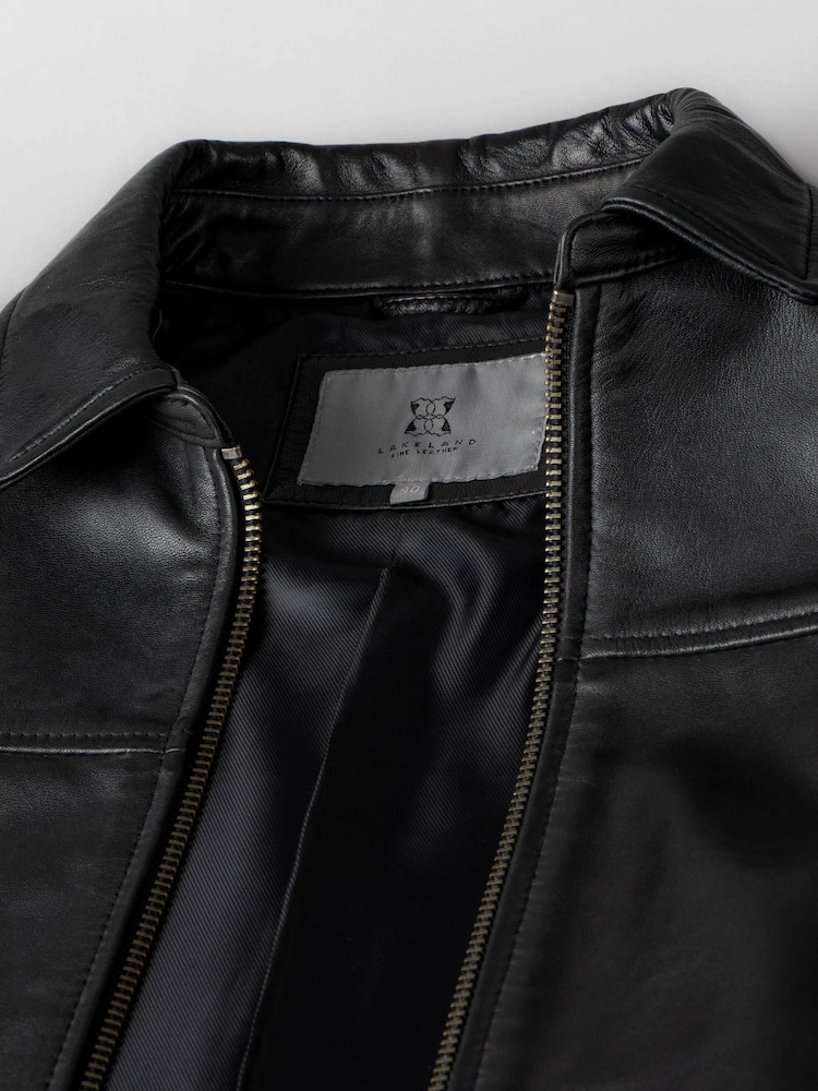 Lakeland Leather Black Navy Renwick Collared Leather Jacket" - Image 11 of 11
