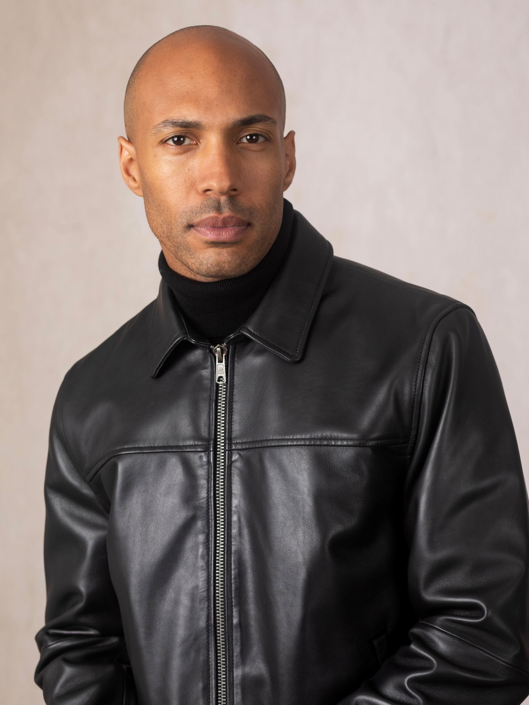 Buy Lakeland Leather Black Renwick Collared Leather Jacket from