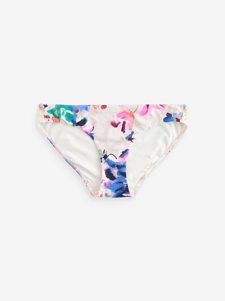 White Floral High Leg High Leg Bikini Bottoms - Image 4 of 4 White Floral High Leg High Leg Bikini Bottoms - Image 4 of 4