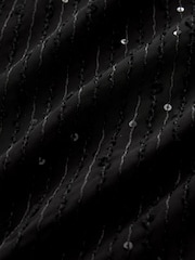 Black Sequin Long Sleeve  Shirt - Image 3 of 7