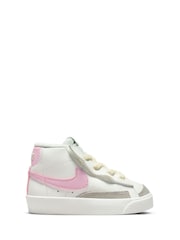 Nike White/Pink Blazer 77 Mid Infant Trainers - Image 1 of 10