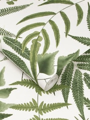 Graham & Brown Lush Fern Green Midsummer 10M Wallpaper - Image 2 of 3