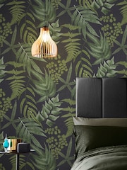 Graham & Brown Green Midsummer 10M Wallpaper - Image 1 of 3
