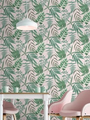 Graham & Brown Blush Pink Midsummer 10M Wallpaper - Image 1 of 3