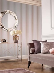 Graham & Brown Pink Lagom Stripe 10M Wallpaper - Image 1 of 3