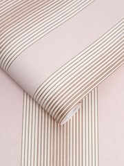 Graham & Brown Pink Lagom Stripe 10M Wallpaper - Image 2 of 3