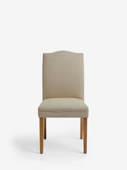 Set of 2 Soft Linen Look Light Natural Malvern Dining Chairs - Image 2 of 8