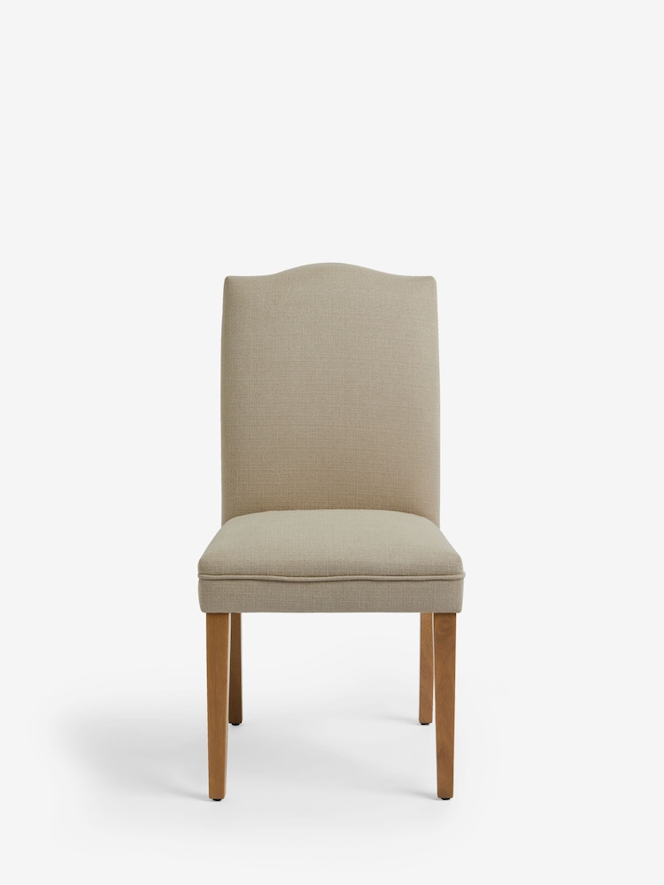Set of 2 Soft Linen Look Light Natural Malvern Dining Chairs - Image 2 of 8