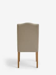 Set of 2 Soft Linen Look Light Natural Malvern Dining Chairs - Image 5 of 8