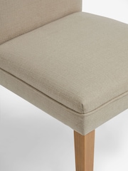 Set of 2 Soft Linen Look Light Natural Malvern Dining Chairs - Image 6 of 8