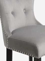 Soft Velvet Mid Grey Blair Kitchen Bar Stool - Image 6 of 8