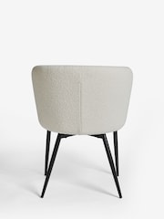 Set of 2 Casual Bouclé Oyster Otis Carver Dining Chairs - Image 6 of 9