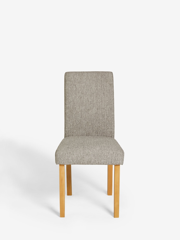 Set of 2 Tweedy Chenille Mid Grey Milford Dining Chairs - Image 2 of 8