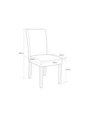Set of 2 Tweedy Chenille Mid Grey Milford Dining Chairs - Image 3 of 8