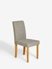Set of 2 Tweedy Chenille Mid Grey Milford Dining Chairs - Image 4 of 8