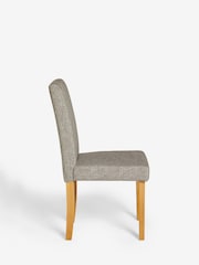 Set of 2 Tweedy Chenille Mid Grey Milford Dining Chairs - Image 5 of 8