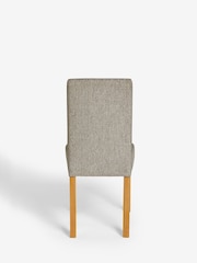 Set of 2 Tweedy Chenille Mid Grey Milford Dining Chairs - Image 6 of 8