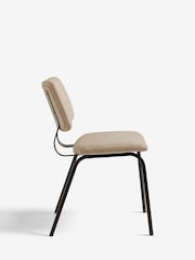 Set of 2 Arona Faux Leather Natural Aiden Black Leg Dining Chairs - Image 4 of 5
