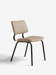 Set of 2 Arona Faux Leather Natural Aiden Black Leg Dining Chairs - Image 5 of 5