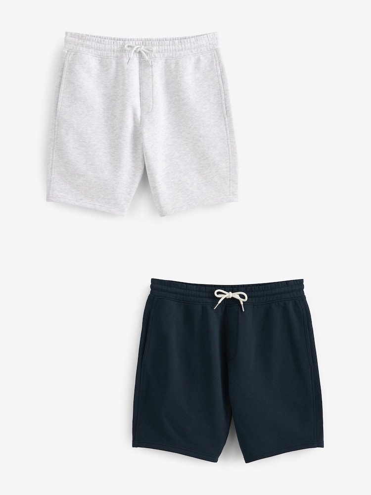 Grey/Navy Blue 2 Pack - Miękkie szorty dżersejowe - Image 5 of 11