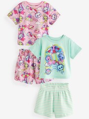 Розовый/зеленый с принтом инопланетянина - Character Short Pyjamas 2 Pack (9mths-8yrs) - Изображение 1 из 2