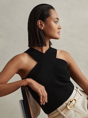 Майка в рубчик с перекрестными плечами Reiss Darla - Изображение 1 из 6