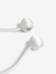 White Magnetic Curtain Tie Backs Set of 2 - Image 3 of 3