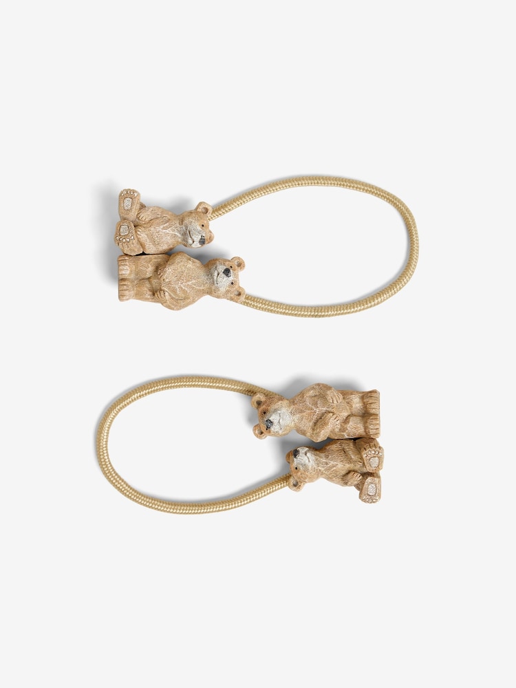 Set of 2 Natural Magnetic Barnaby The Bear Curtain Tie Backs - Image 2 of 4
