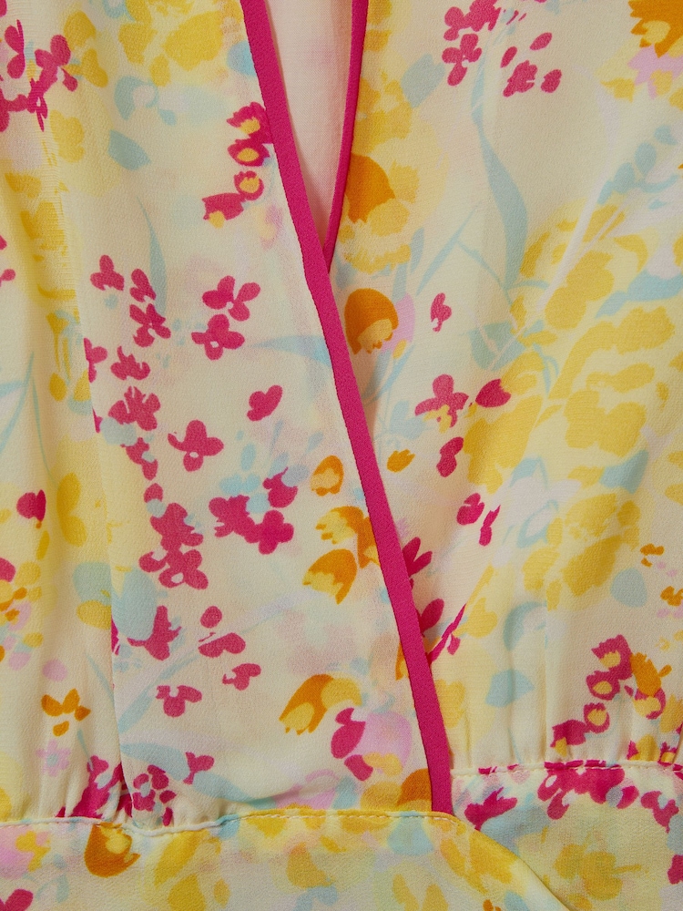 Blusa corta con estampado floral y lazada en la cintura Lyla de Reiss - Imagen 6 de 6