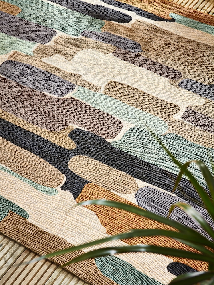 Harlequin Blue Trattino Seaglass Outdoor Rug - Image 2 of 2