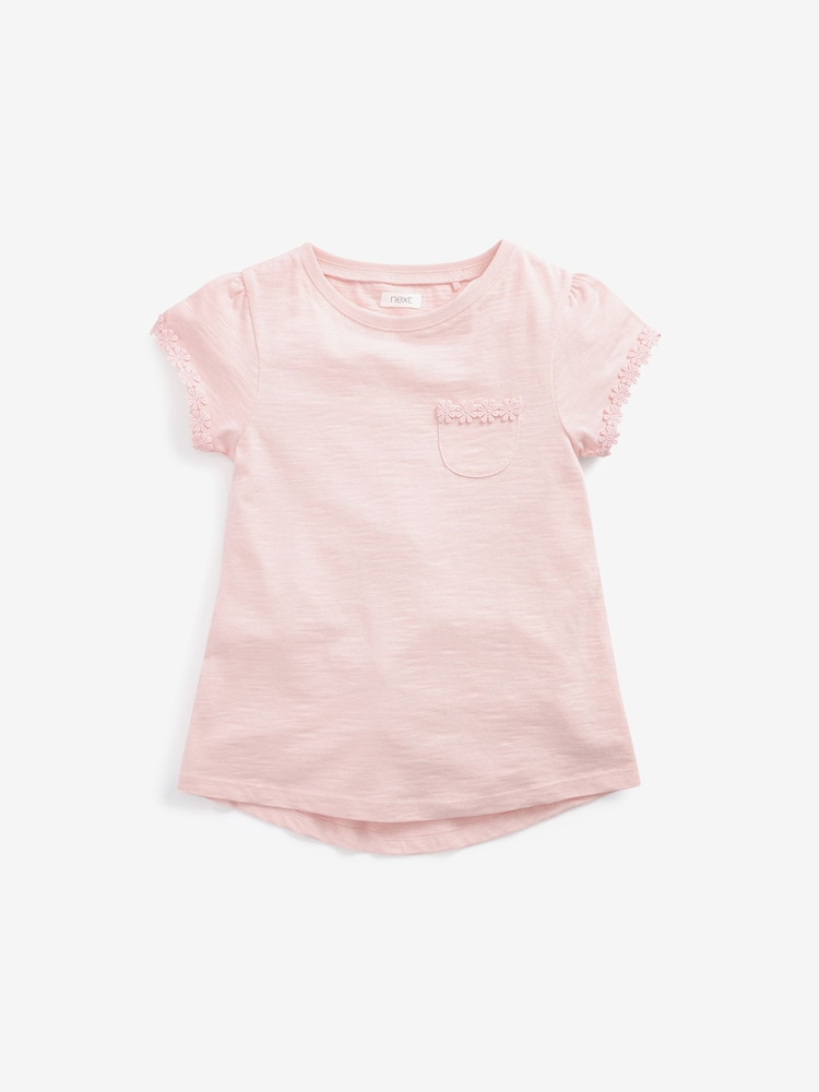 Rosa - Camiseta con bolsillo y margaritas (1,5-16 años) - Imagen 4 de 4 Rosa - Camiseta con bolsillo y margaritas (1,5-16 años) - Imagen 4 de 4